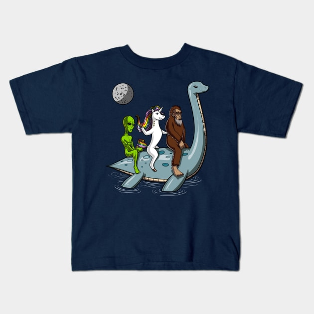 Cryptozoology Adventure Kids T-Shirt by underheaven